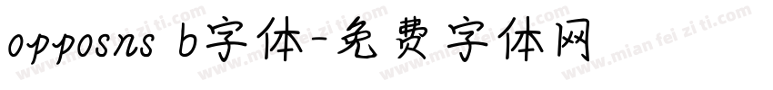 opposns b字体字体转换